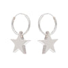 Chunky star hoop earrings