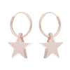 Chunky star hoop earrings