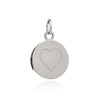 Heart stamp charm necklace