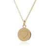 Heart stamp charm necklace