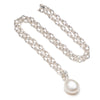 Chunky chain pearl necklace