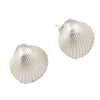 Clam shell stud earrings