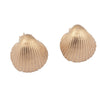 Clam shell stud earrings