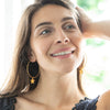 Large star hoop earrings