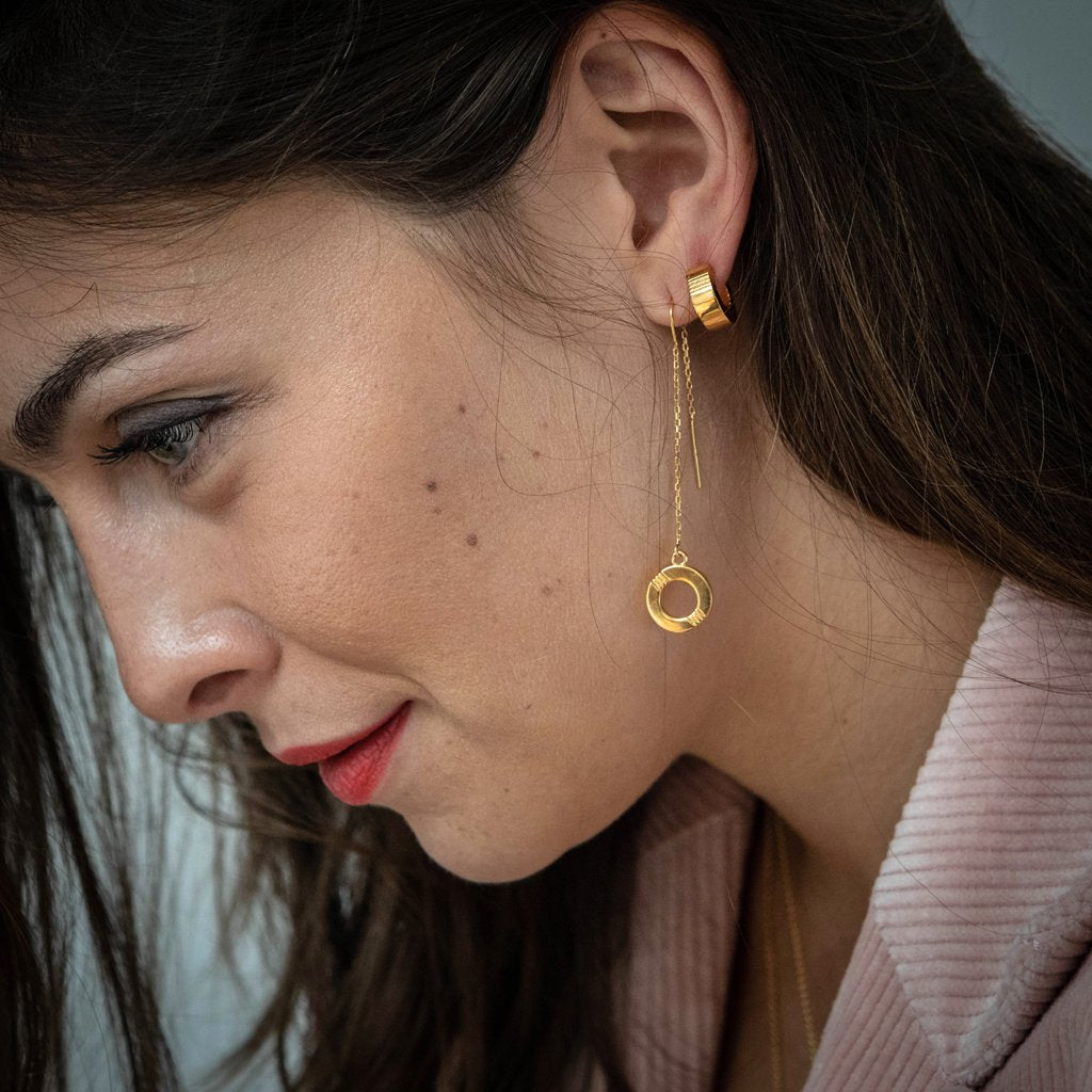Infinity drop earrings