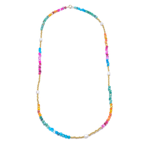 Irregular multi coloured necklace