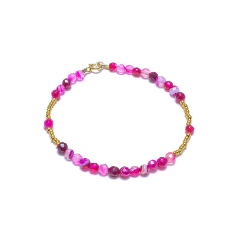 Pink agate bracelet