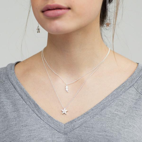 Double layer charm necklace