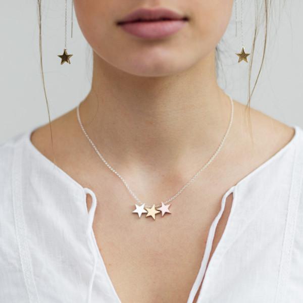 Three Star Necklace